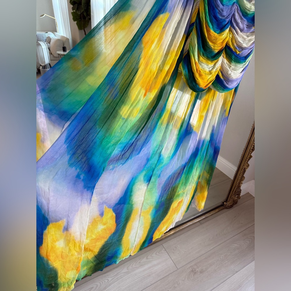 Vineet Bahl Blurred Sheer Mini Train Dress - Picture 10 of 14